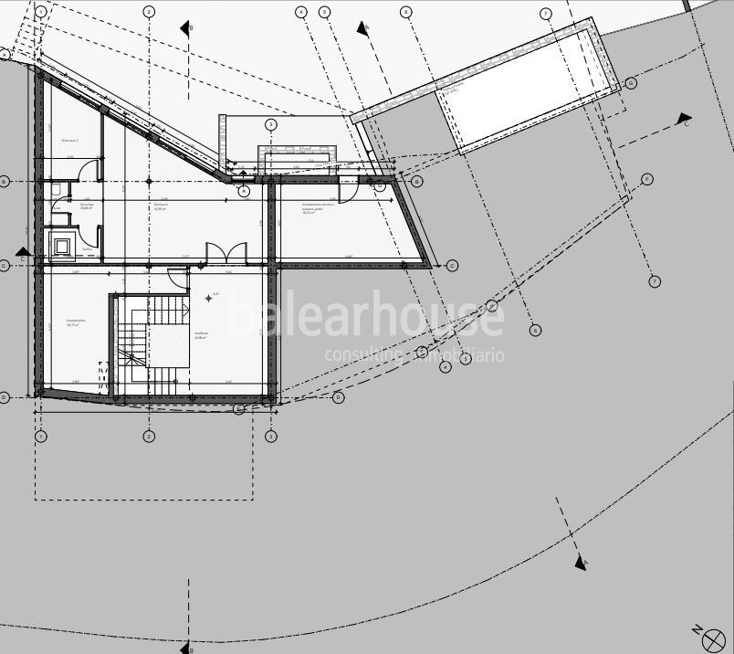 Ausgezeichnetes Grundstück in Son Vida mit Projekt und einzigartigem Blick auf das Meer und Palma in