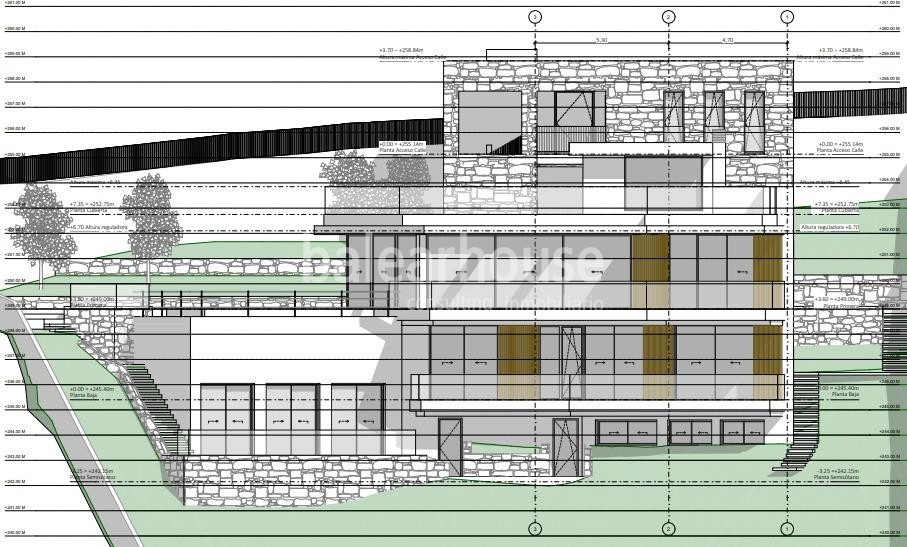 Ausgezeichnetes Grundstück in Son Vida mit Projekt und einzigartigem Blick auf das Meer und Palma in