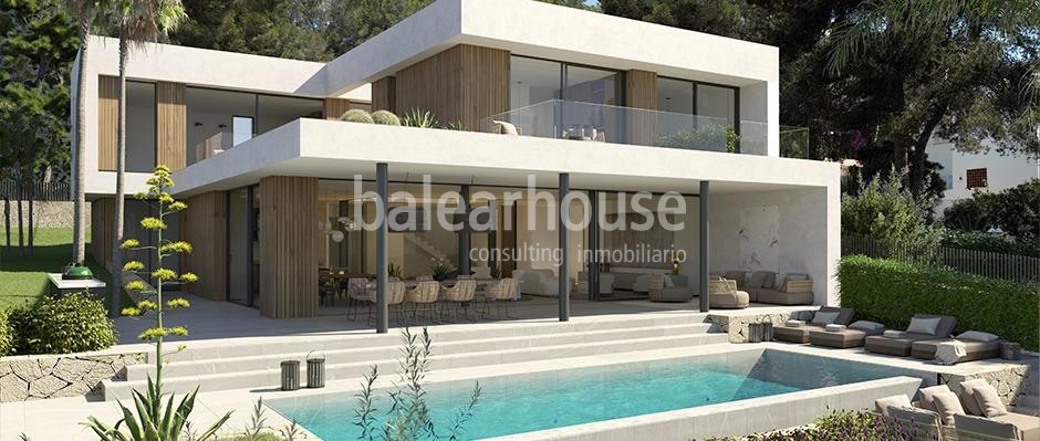 Fantastic plot with project and licence for exclusive villa with unobstructed views in Santa Ponsa