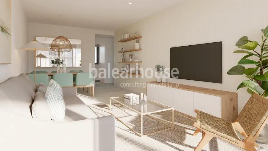 Modern new build ground floor with terrace and swimming pools close to beaches in Palmanova