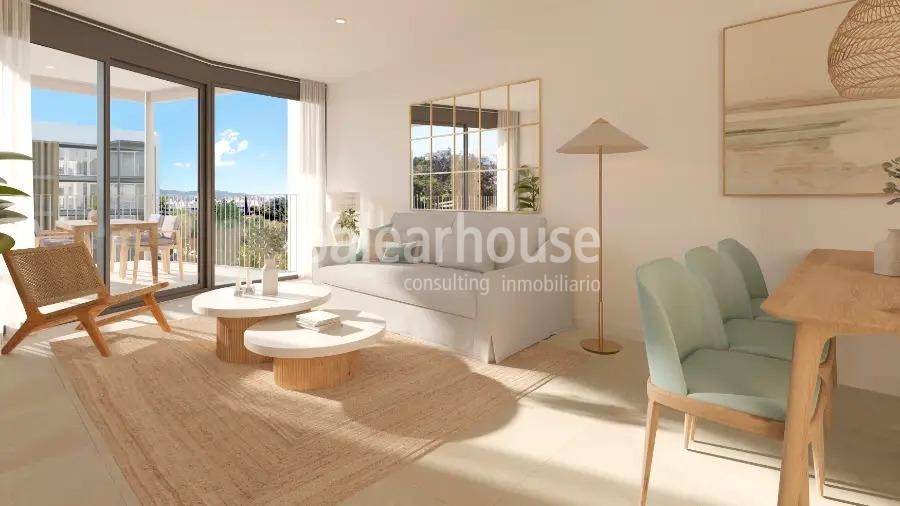 Modern new build ground floor with terrace and swimming pools close to beaches in Palmanova