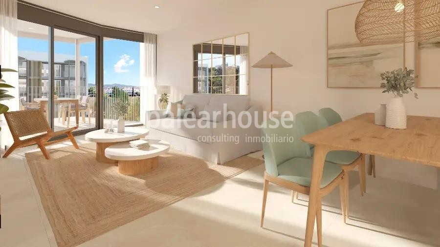 Modern new build ground floor with terrace and swimming pools close to beaches in Palmanova