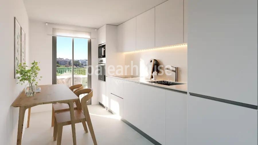 Modern new build ground floor with terrace and swimming pools close to beaches in Palmanova