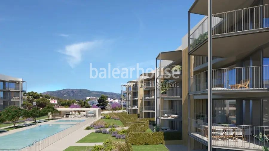 Modern new build ground floor with terrace and swimming pools close to beaches in Palmanova