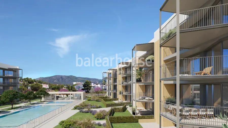 Modern new build ground floor with terrace and swimming pools close to beaches in Palmanova