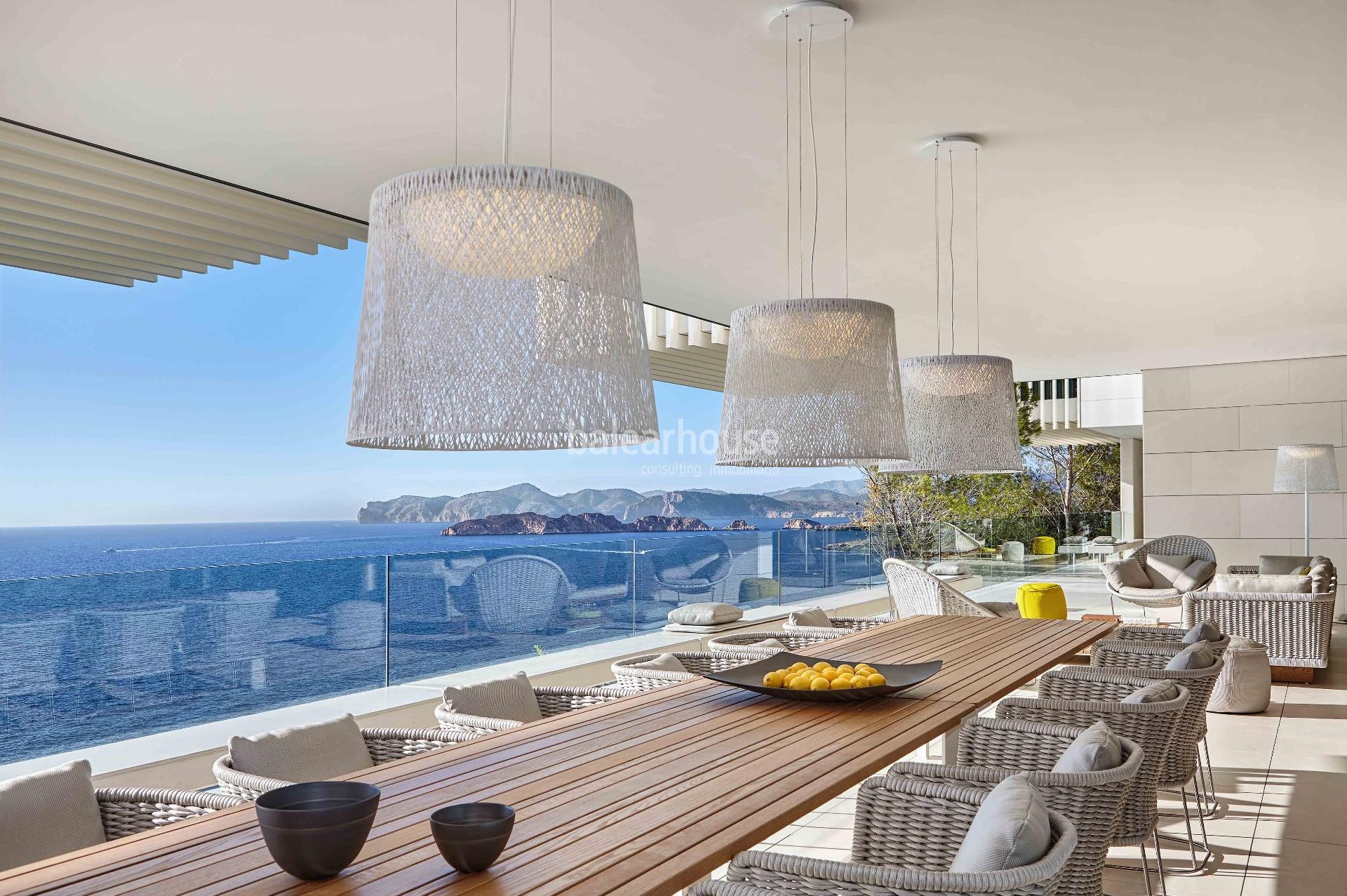 Espectacular villa frente al mar en Port Adriano; lujo y diseño en su máximo nivel con vistas al mar