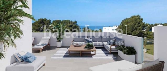 Modernas casas de obra nueva en Puig de Ros con grandes espacios de terraza, jardín y piscina