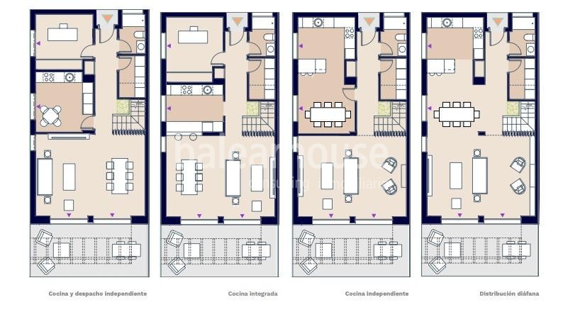 Modernas casas de obra nueva en Puig de Ros con grandes espacios de terraza, jardín y piscina