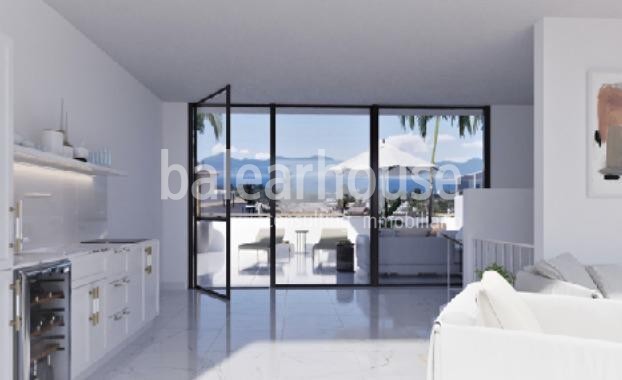 Moderna casa de obra nueva con bonitas vistas a la bahía de Palma en la zona de Cala Blava