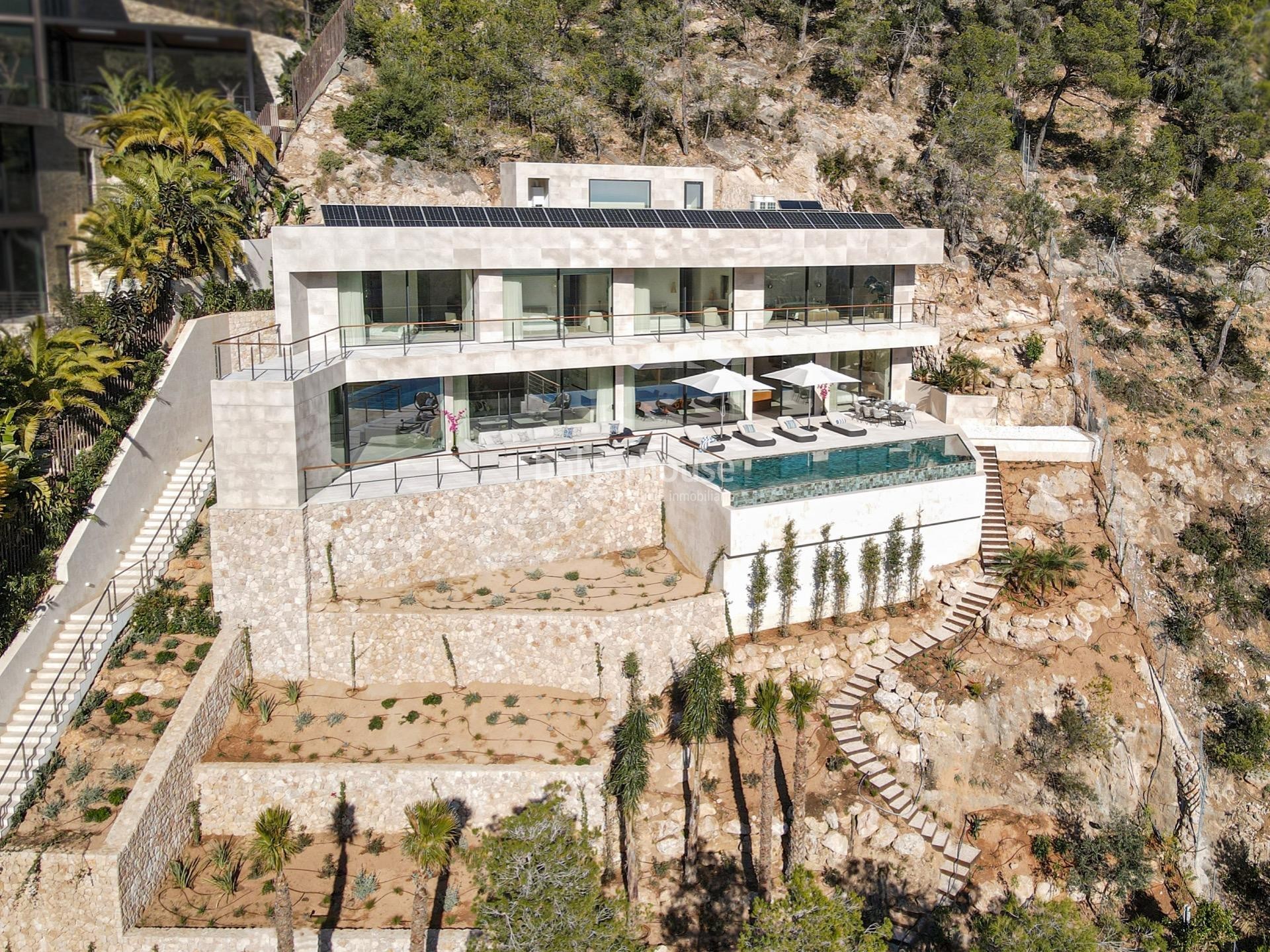 Incredible sea views from this spectacular new build designer villa in Son Vida