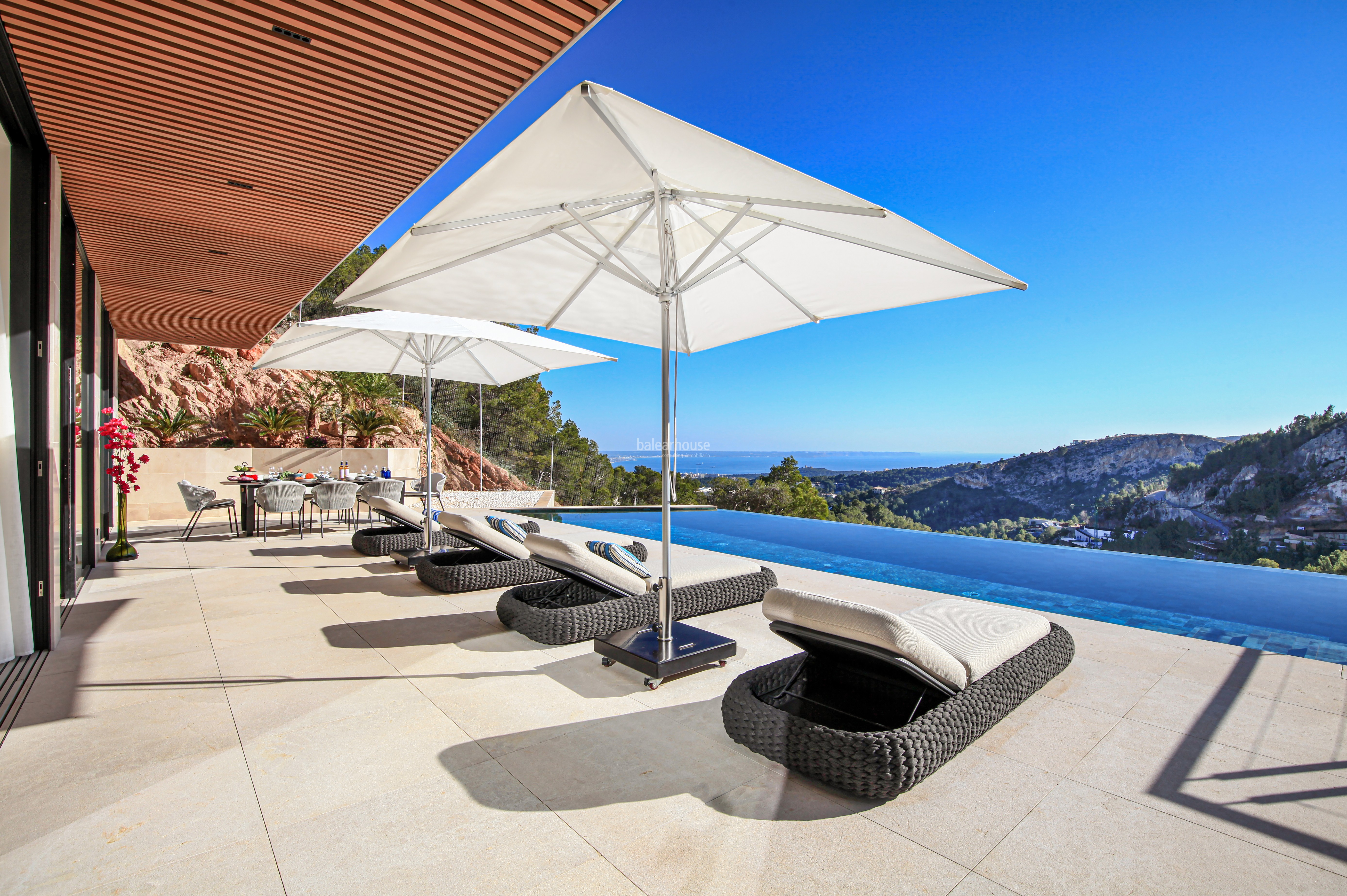 Incredible sea views from this spectacular new build designer villa in Son Vida