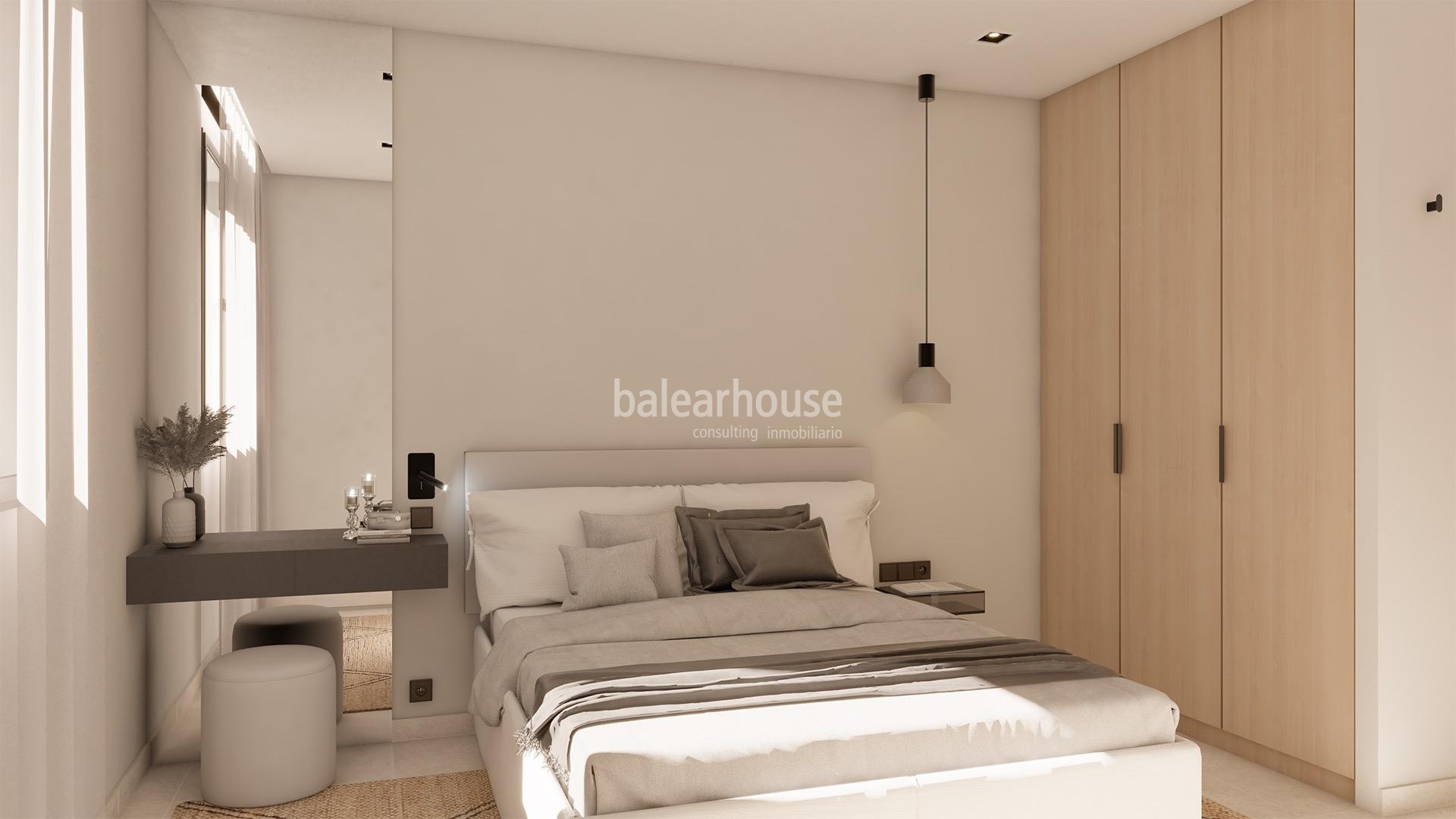 High qualities and modern design in these new homes next to the golf course and green areas in Palma