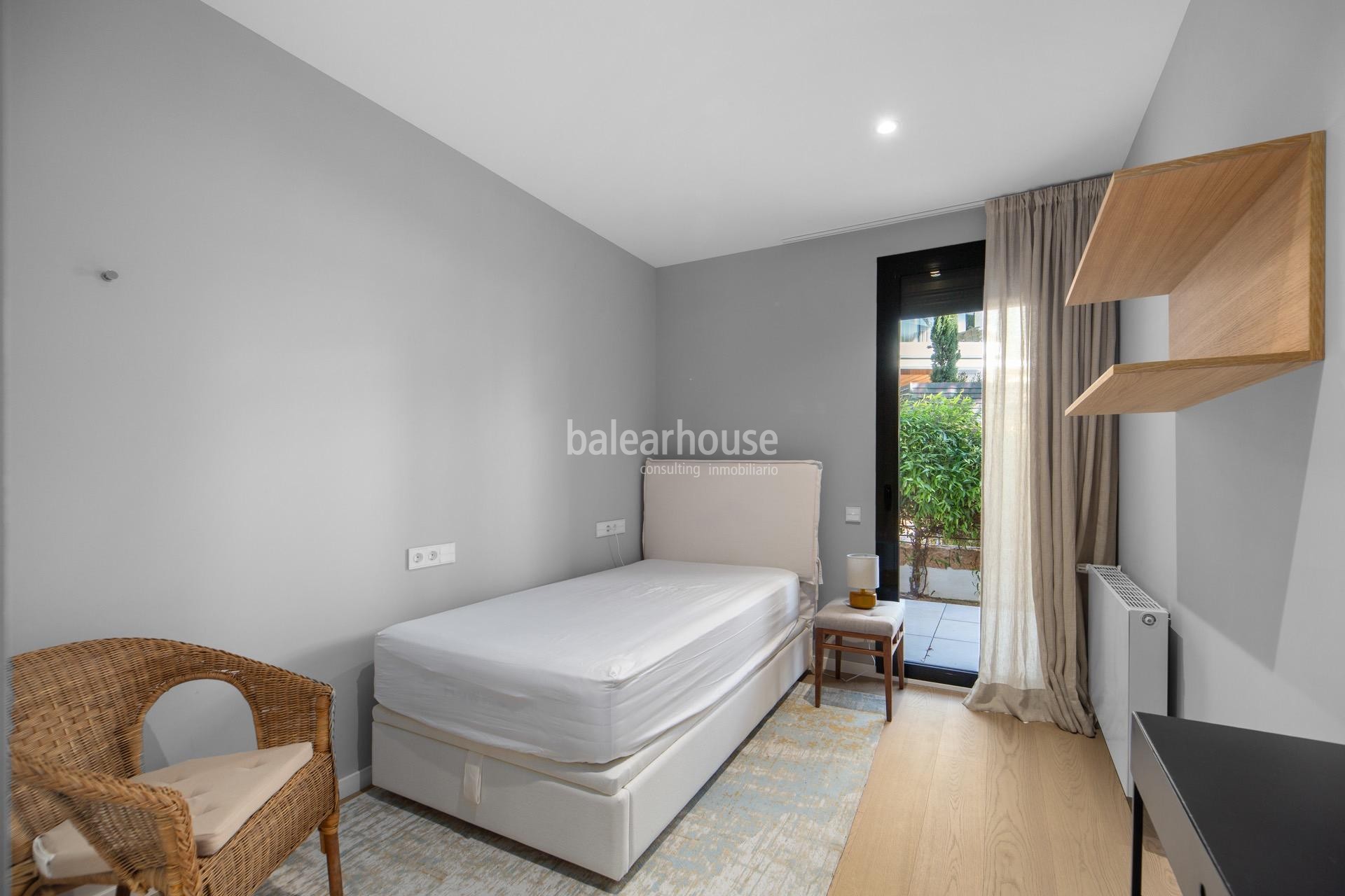 Gran planta baja con jardín y terrazas privadas junto al golf en Son Quint, Palma